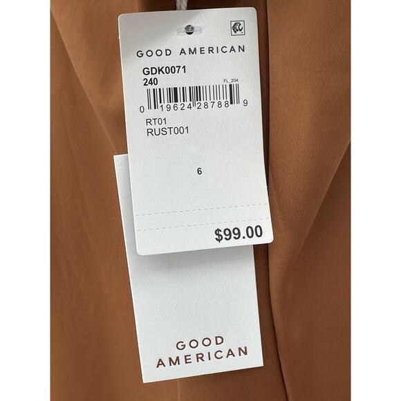 Good American Spaghetti Scuba Midi Dress Rust 3XL - Picture 7 of 7